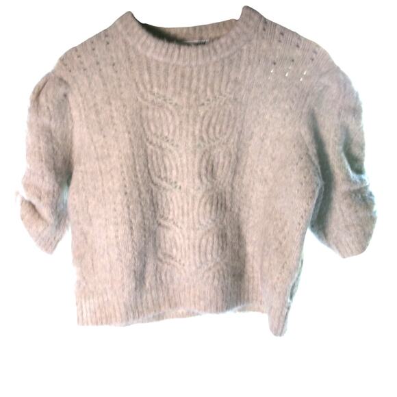 Rebecca Minkoff Sweaters - Rebecca Minkoff Sweater Women M Wool Yak Hair Blend Puff Sleeve Cable Knit
